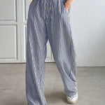Hollis – Wide-Leg Striped Trousers