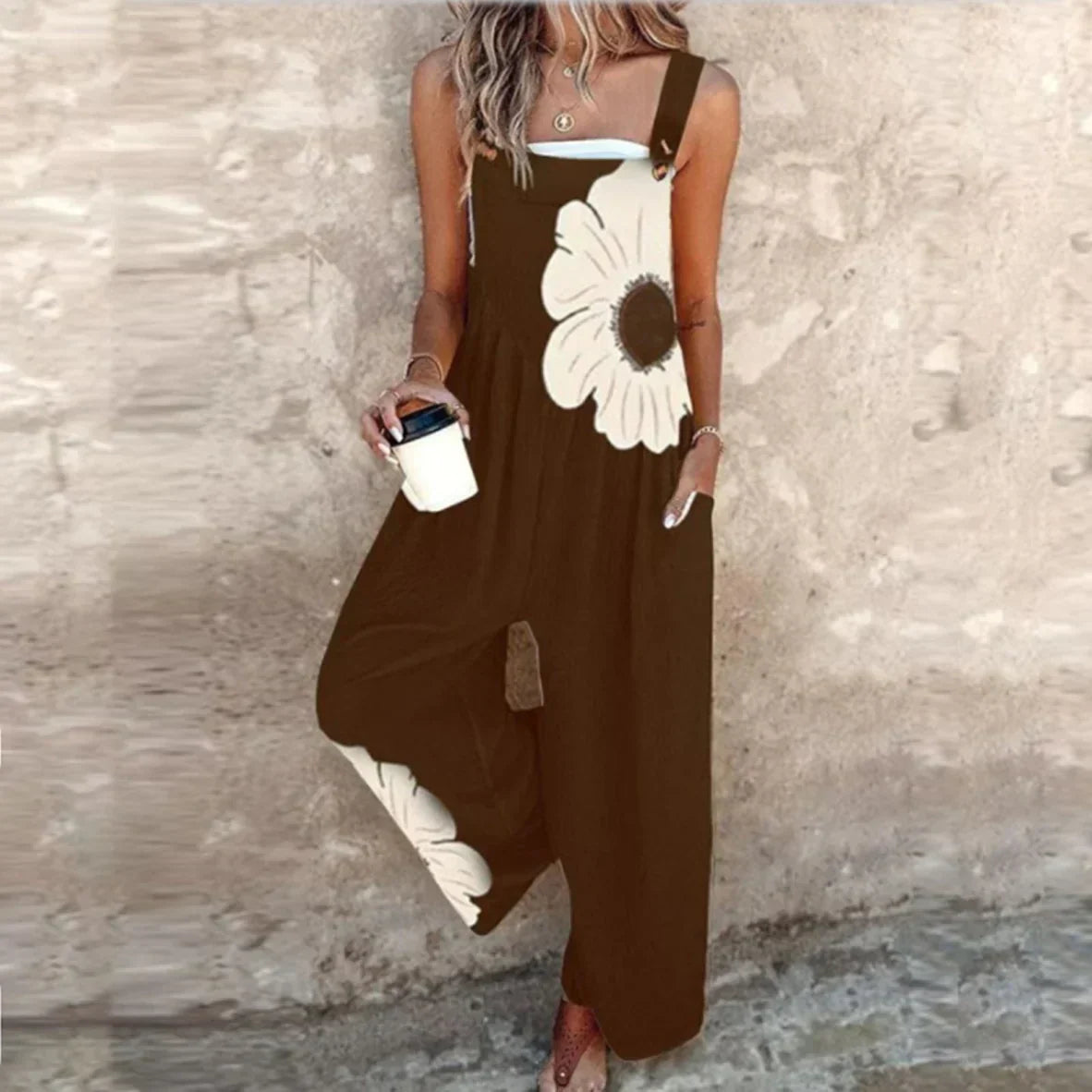 Comfortable Printed Dungarees, Black / White / Blue / Pink / Purple / Yellow / Green / Grey / Brown