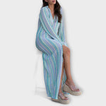 Elina – Maxi Dress with V-Neck and Holiday Flair
