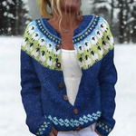 Elsa | Alpine Blue Nordic Cardigan