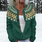 Eleanor | Forest Green Nordic Cardigan