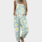 Comfortable Printed Dungarees, Blue - Print 2