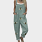 Comfortable Printed Dungarees, Green - Print 7