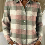Grace | Pastel Checked Knit Cardigan
