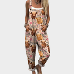 Comfortable Printed Dungarees, Multicoloured - Print 9