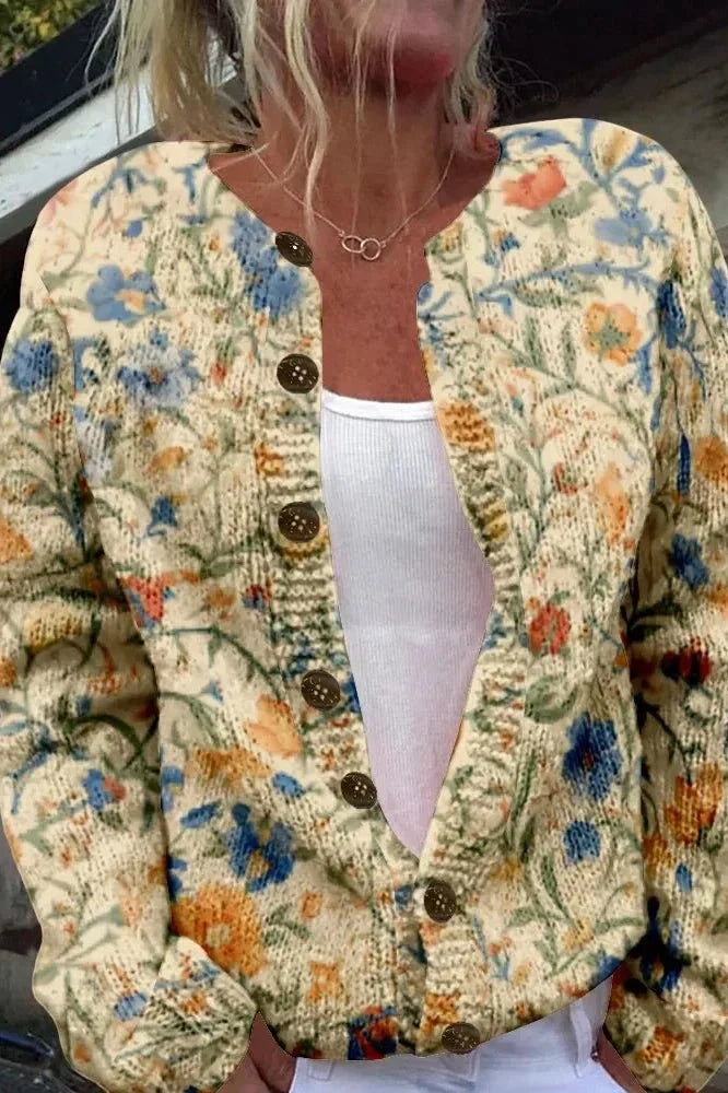 Louise | Floral Autumn Cardigan
