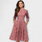 Retrozo - Elegant Knee-Length Dress