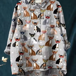 Marie | Chihuahua Motif Blouse