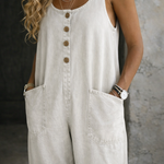 Victoria - Vintage-Wash Denim Dungarees