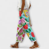 Airish – Distinctive Printed Casual Button Trousers