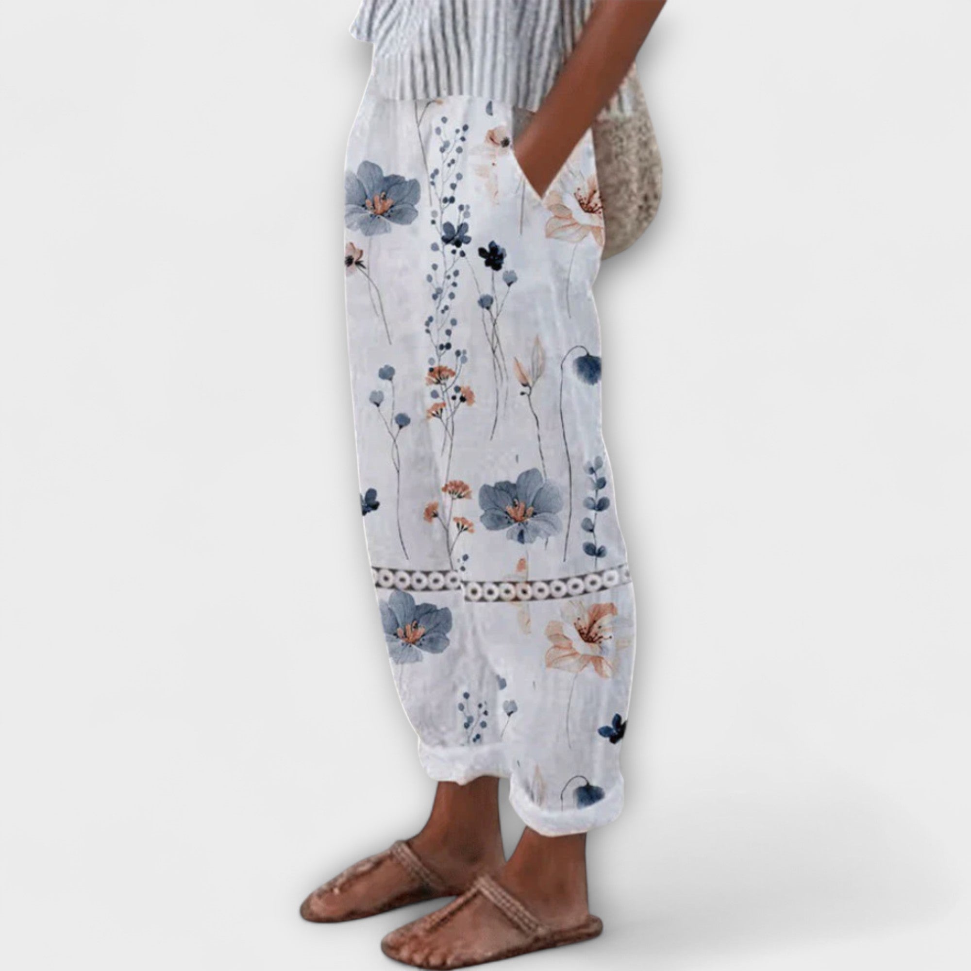 Airish – Distinctive Printed Casual Button Trousers