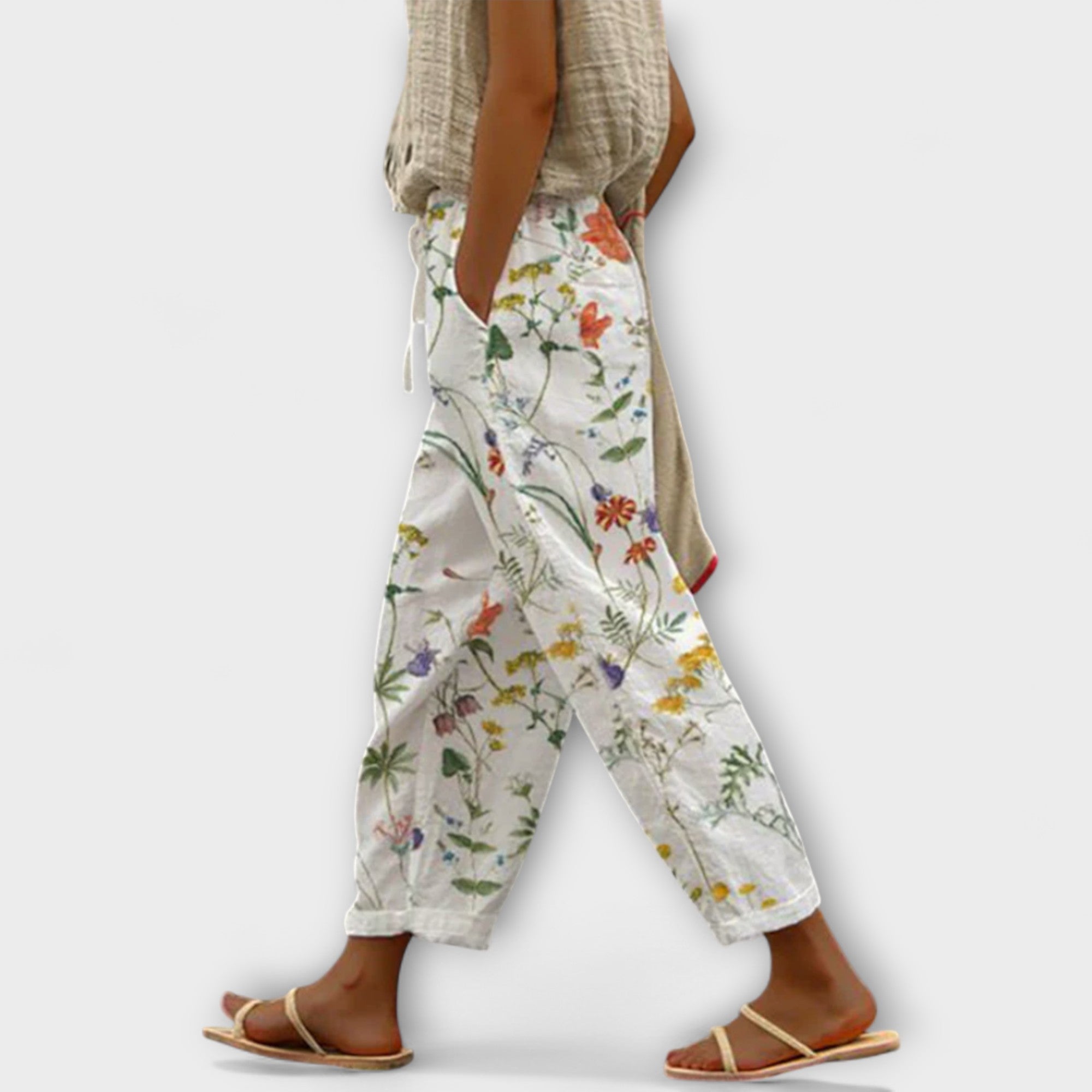 Airish – Distinctive Printed Casual Button Trousers