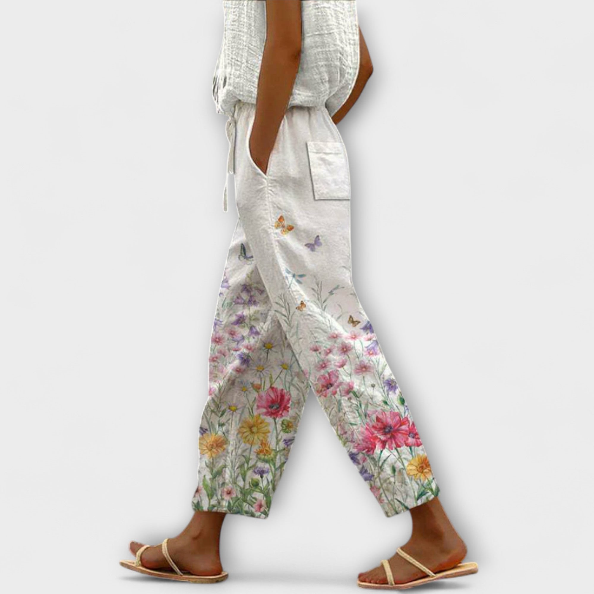 Airish – Distinctive Printed Casual Button Trousers