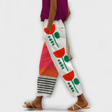 Airish – Distinctive Printed Casual Button Trousers