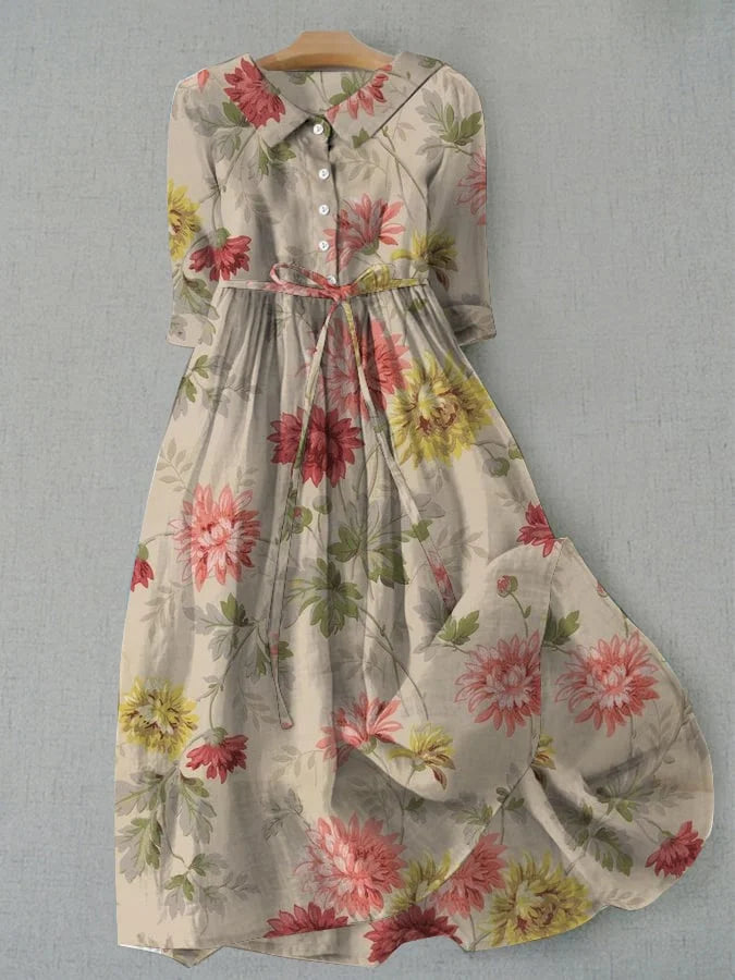 Andrea shirt dress with a tie waist