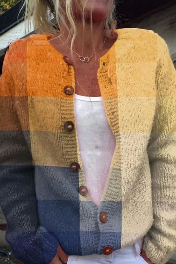 Beatrice | Colour-Block Autumn Cardigan