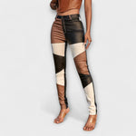 Calliope – Trousers with Colour Block Pattern