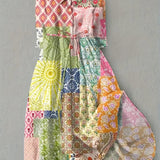Claudia floral dress in a cotton-linen blend