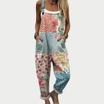 Comfortable Printed Dungarees, Multicoloured