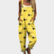 Comfortable Printed Dungarees, Yellow