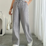 Alina™ | Elegant Striped Trousers with Pockets