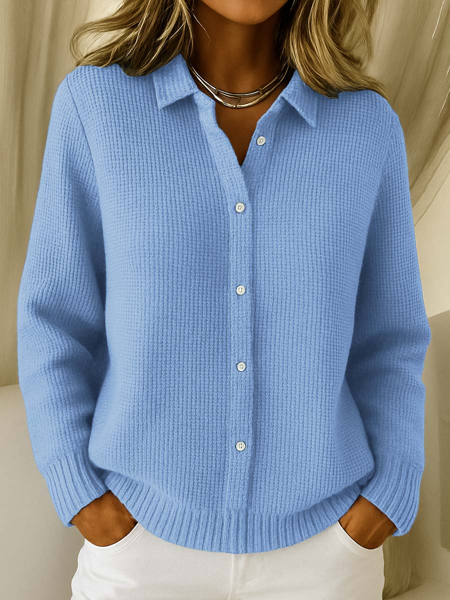 Caitlin | Textured Knit Button Cardigan