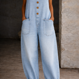 Florence - Vintage Washed Cotton Dungarees