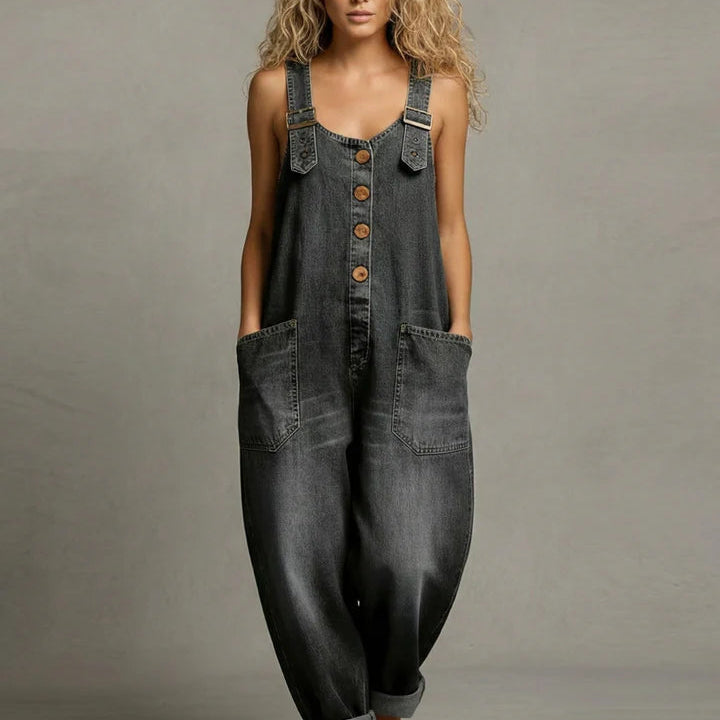Harriet - Stylish Denim Jumpsuit with Pockets