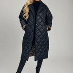 Premium Padded Coat with Leopard-Print Lining