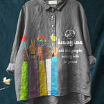 Paula | Women's Bohemian Peace Print Blouse