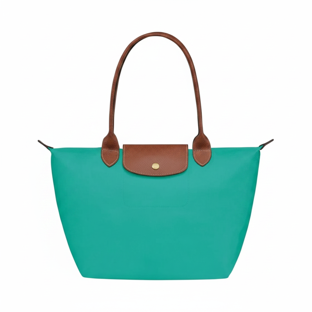 Large Packable Tote Bag, Turquoise