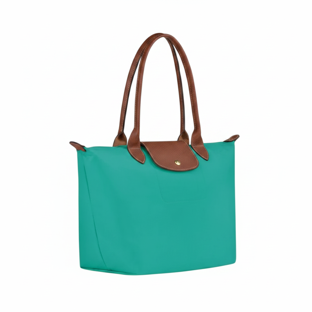 Large Packable Tote Bag, Turquoise