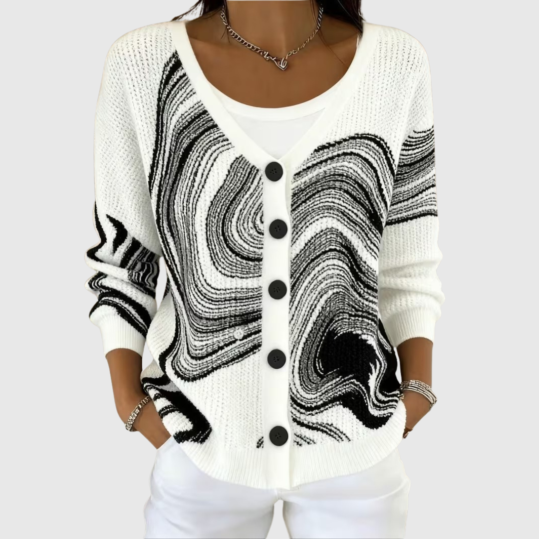 Lena | Comfortable Knitted Cardigan with Buttons