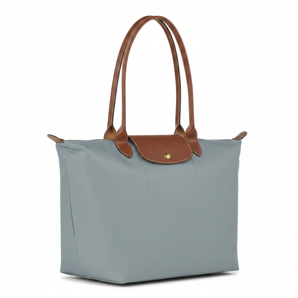 Large Packable Tote Bag, Steel