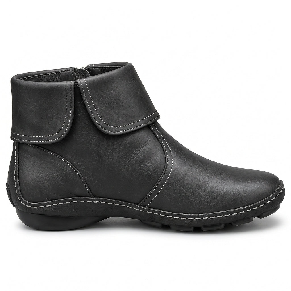 Áine Zip Ankle Boots - Black