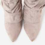 Celeste | Slouchy Fold-Over Knee-High Boots - Taupe