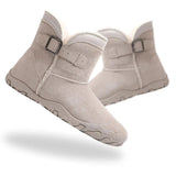 Freya | Fleece-Lined Ankle Boots - Light Grey