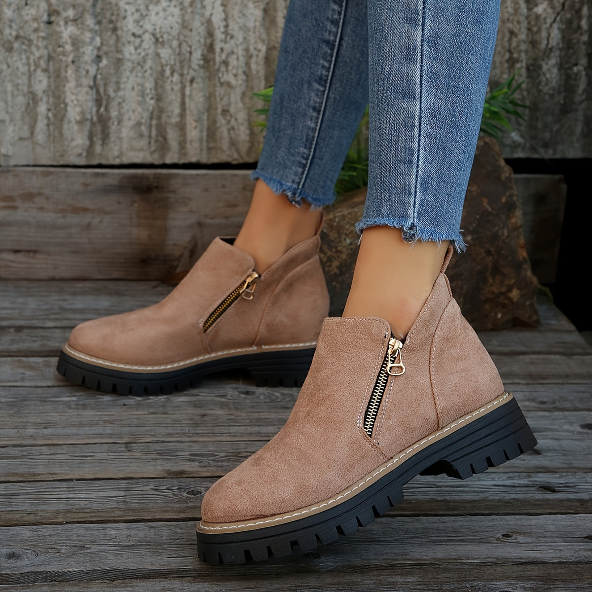 Kathleen Zip Ankle Boots