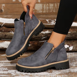 Kathleen Zip Ankle Boots