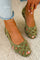 Martha Woven Comfort Sandals - Green