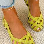 Martha Woven Comfort Sandals - Yellow