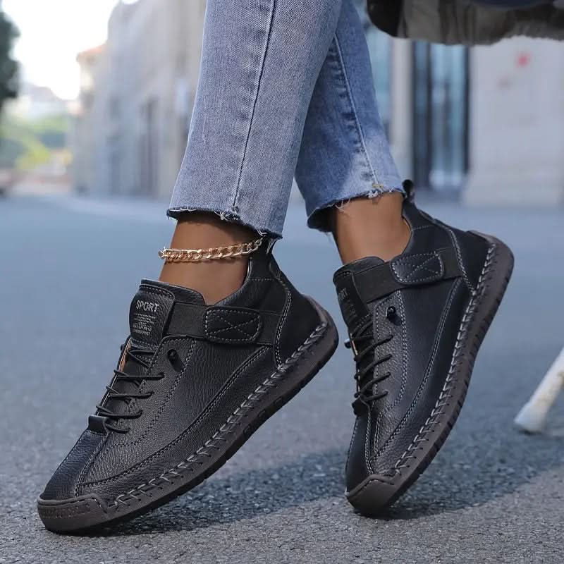 Mia | Cushioned Slip-On Trainers - Black