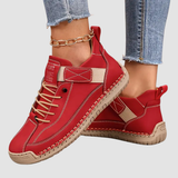 Mia | Cushioned Slip-On Trainers - Red