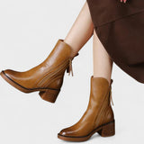Nessa Zip Boots - Brown