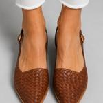 Rose Woven Slingback Flats