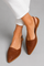 Rose Woven Slingback Flats - Red