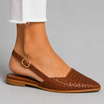 Rose Woven Slingback Flats