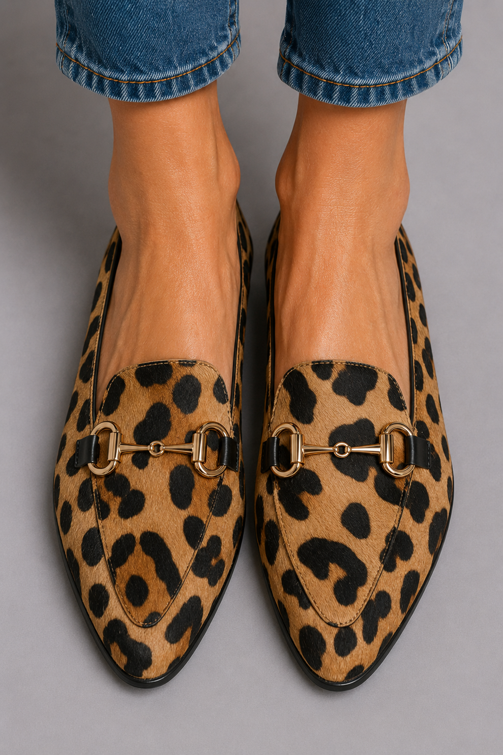 Shirley Leopard Print Loafers