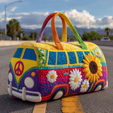 Sunflowvana | Quilted Travel Duffle Bag