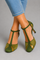 Sylvia T-Bar Mid-Heel Shoes - Green